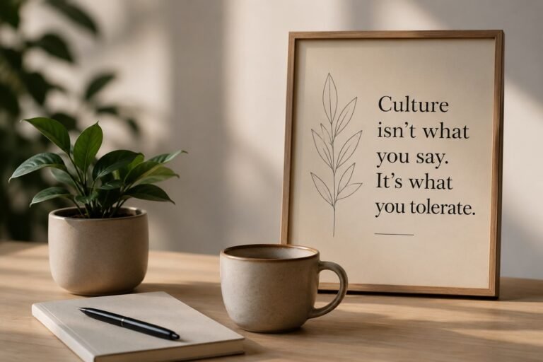 Culture Isn’t What You Say. It’s What You Tolerate.